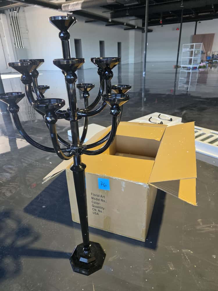 Onyx Black Candelabra 18 arm