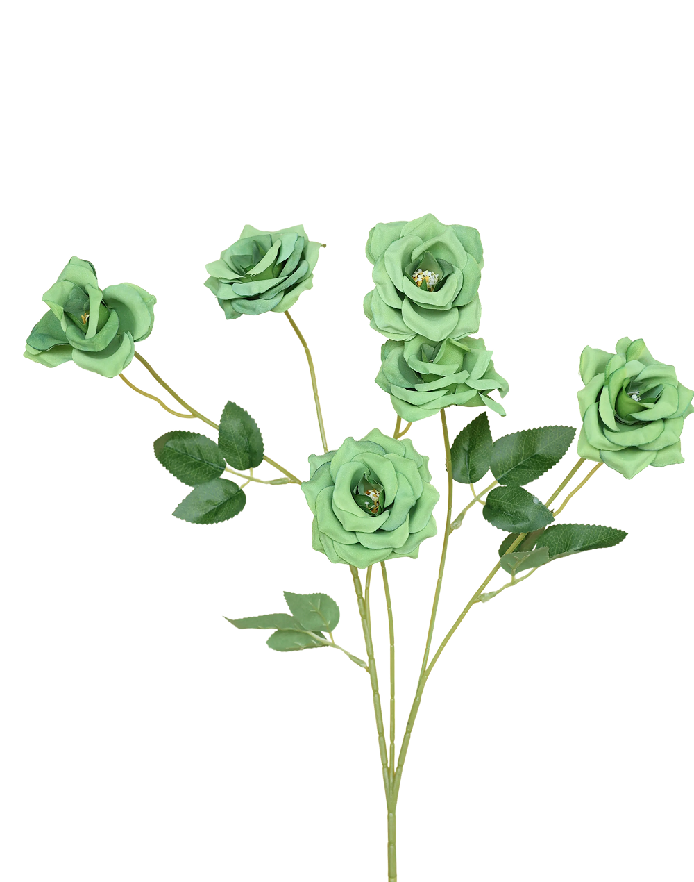 Silk Tea Rose 6-Head Spray | Available in 3 Colors