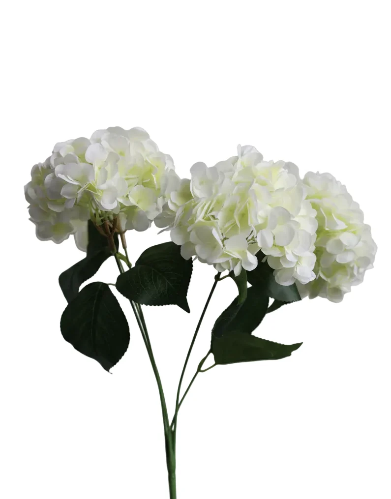 Weeding White Hydrangea Bunch-17.5" White