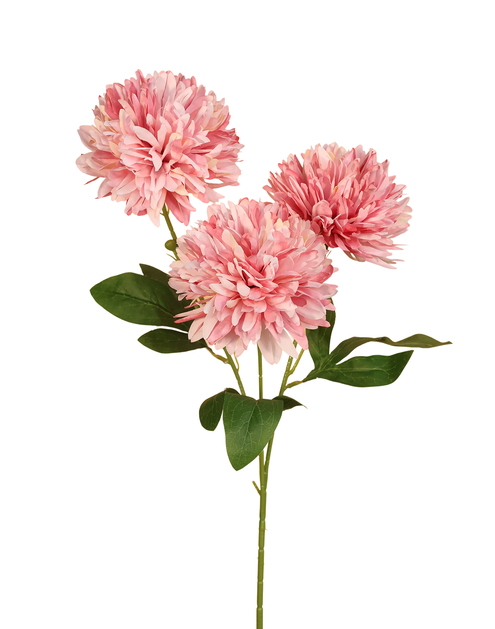Silk Chrysanthemum Pompom 3-Head Spray | Available in 5 Colors