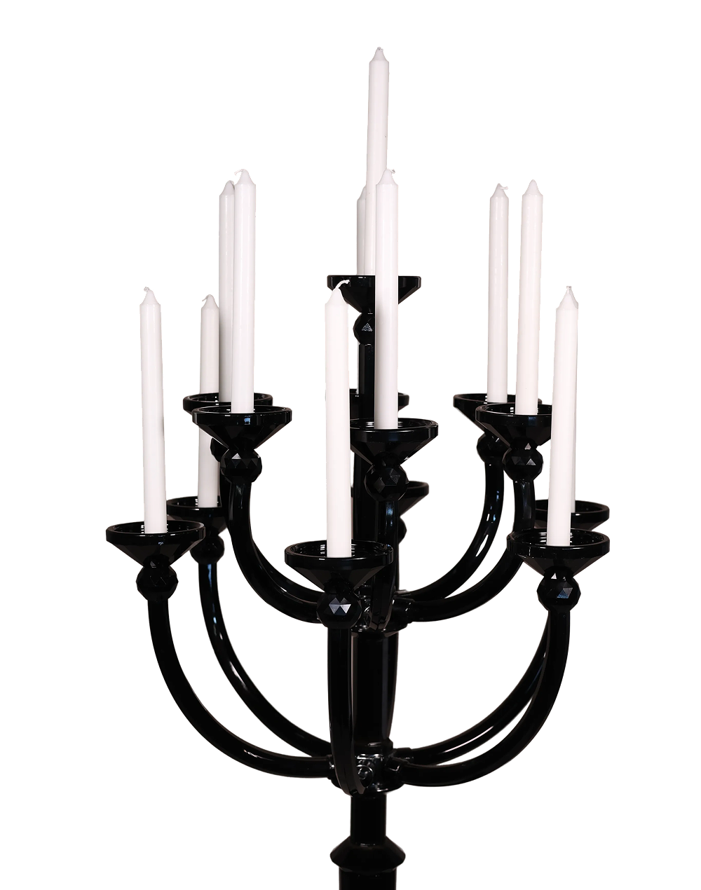 Onyx Black Candlelabra 18 arm