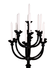 Onyx Black Candlelabra 18 arm