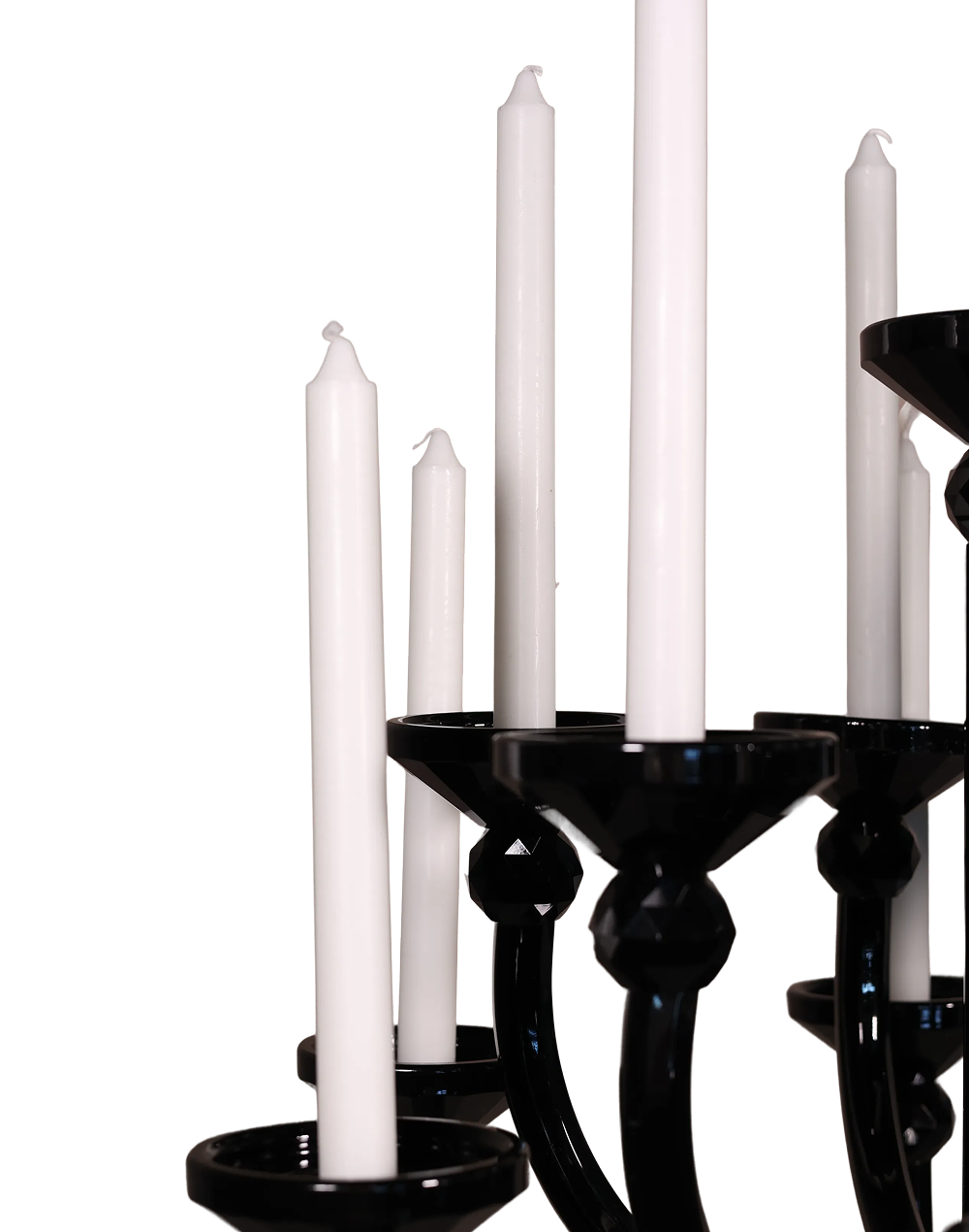Onyx Black Candlelabra 18 arm