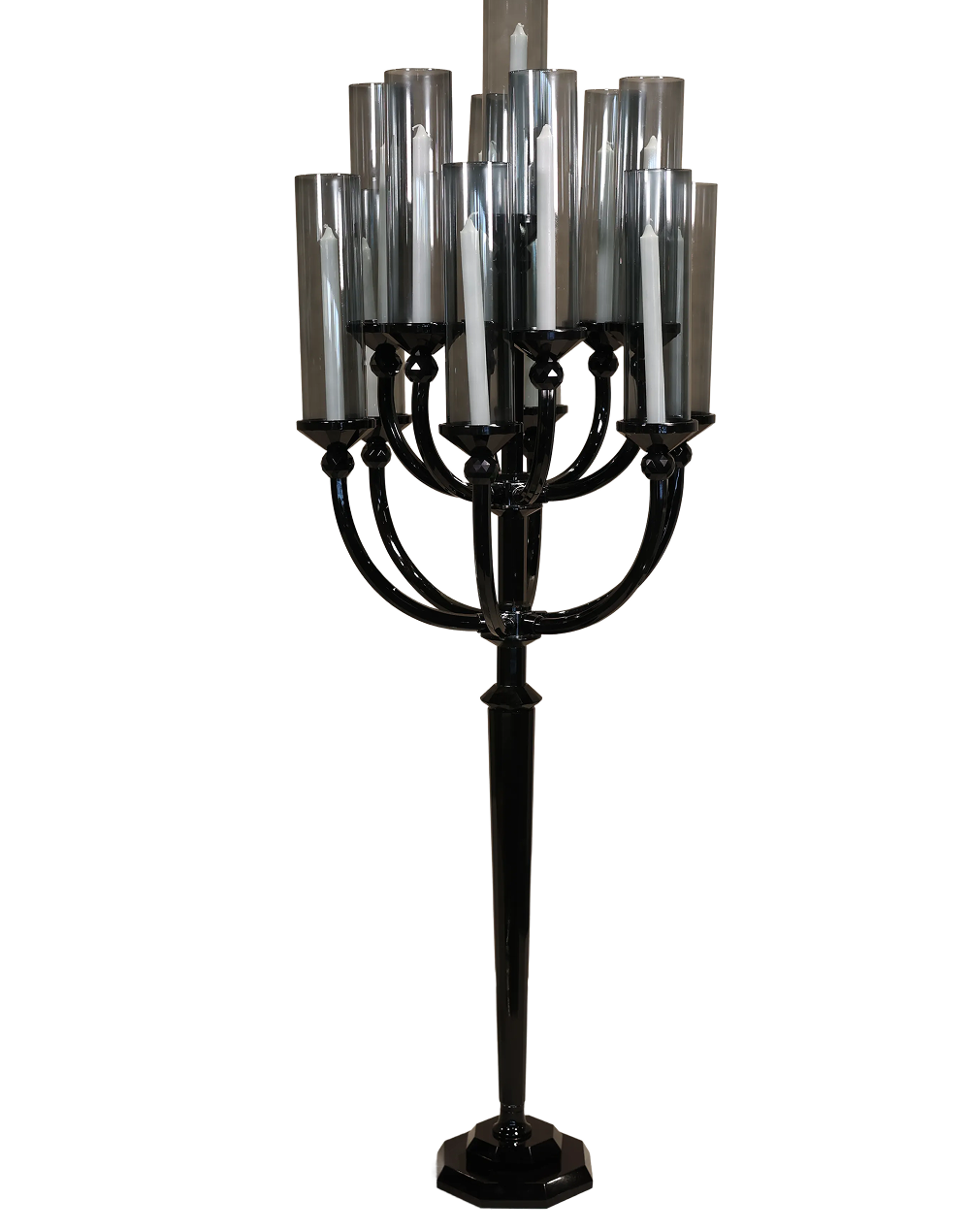 Onyx Black Candlelabra 18 arm