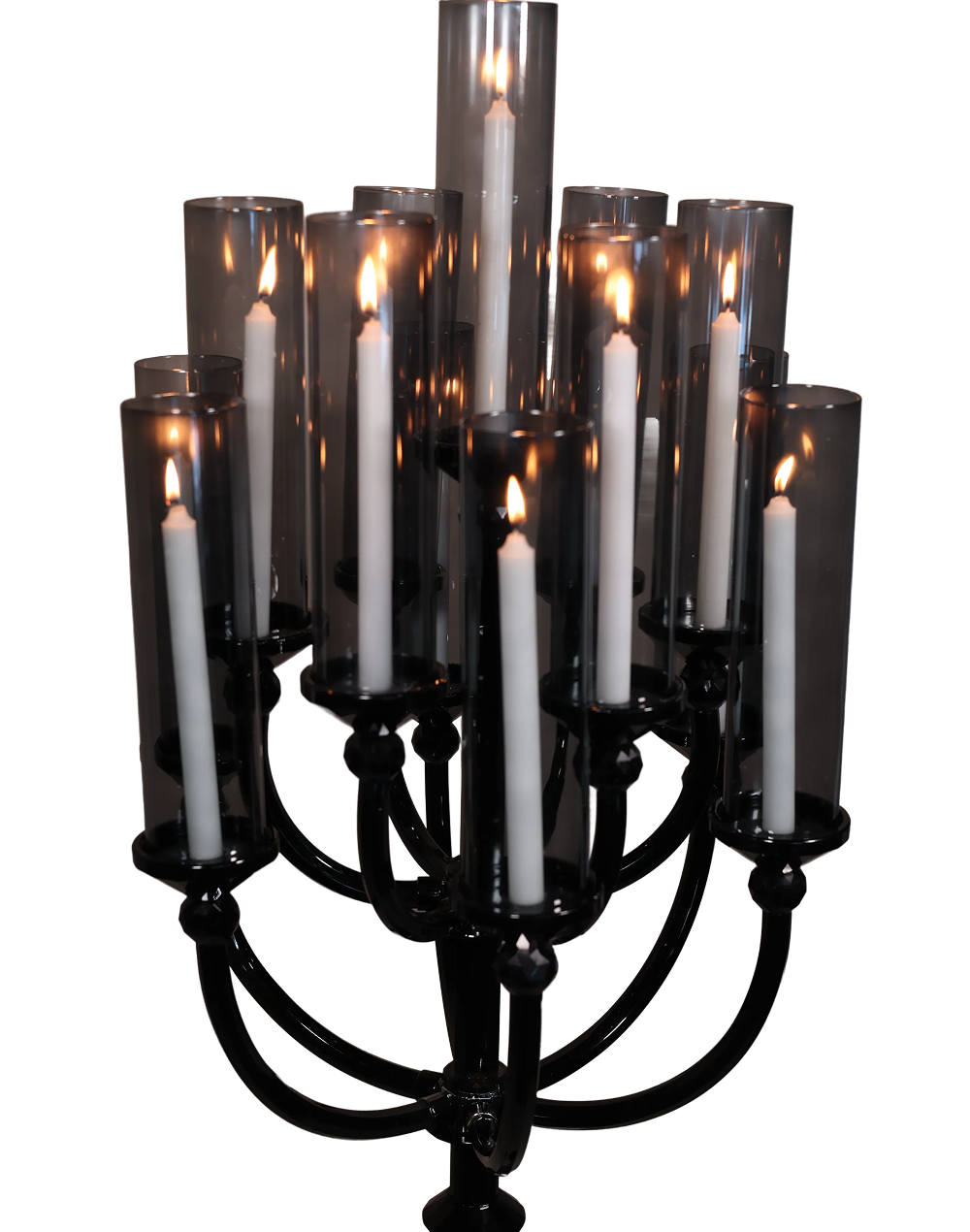 Onyx Black Candlelabra 18 arm