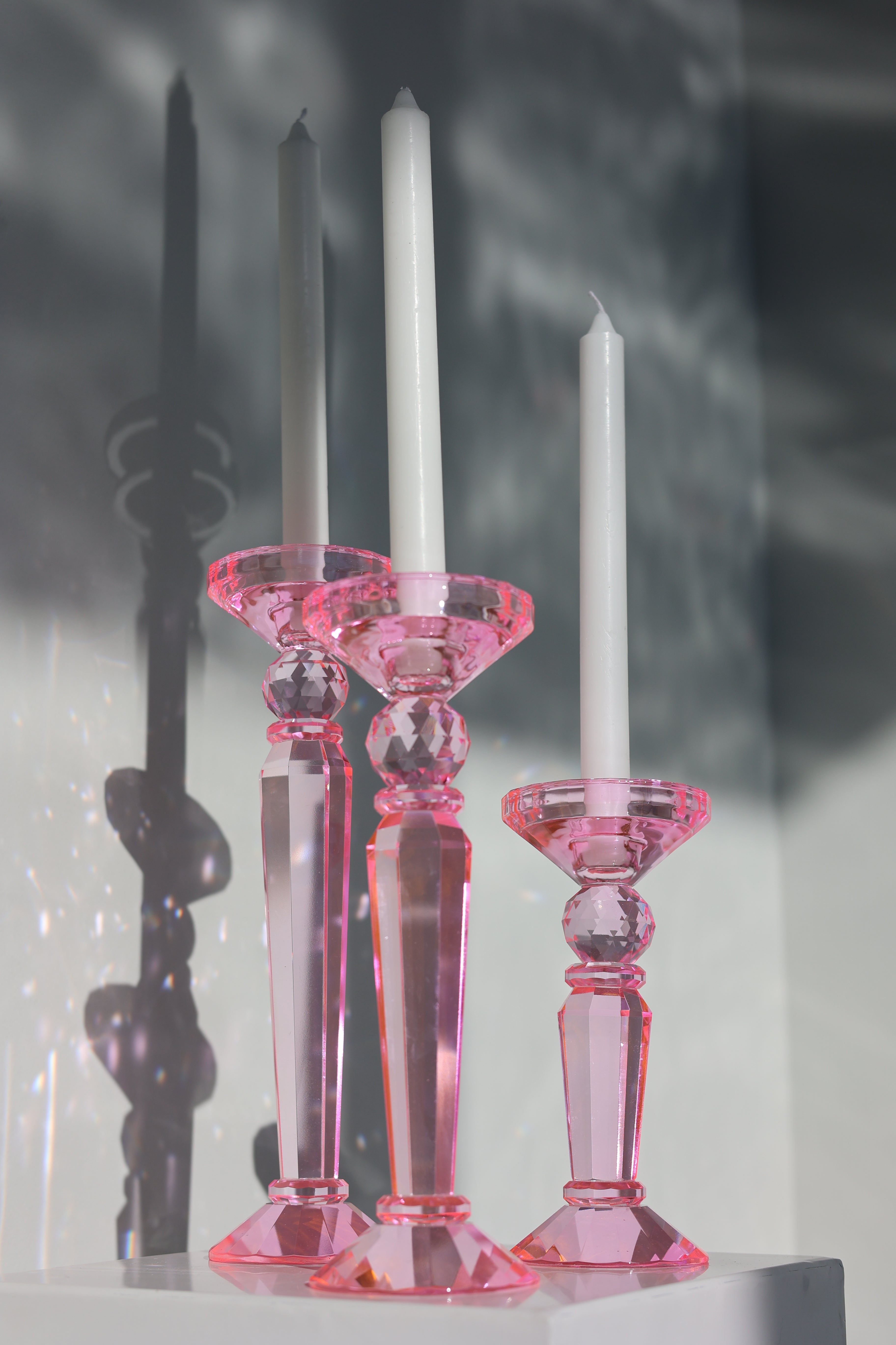 Ellie Pink Candle Holder Medium