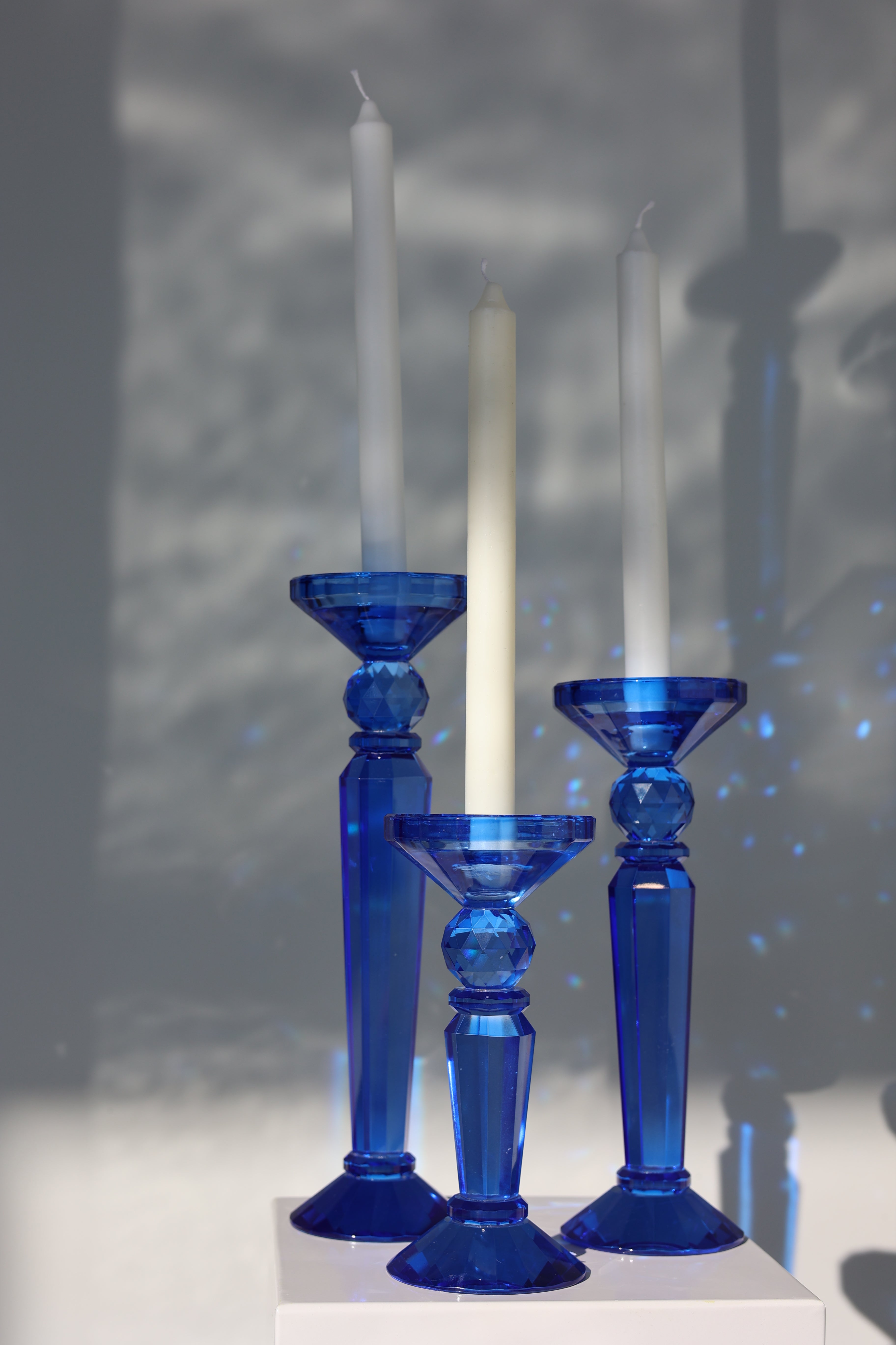 Sapphire Candle Holder Small Blue