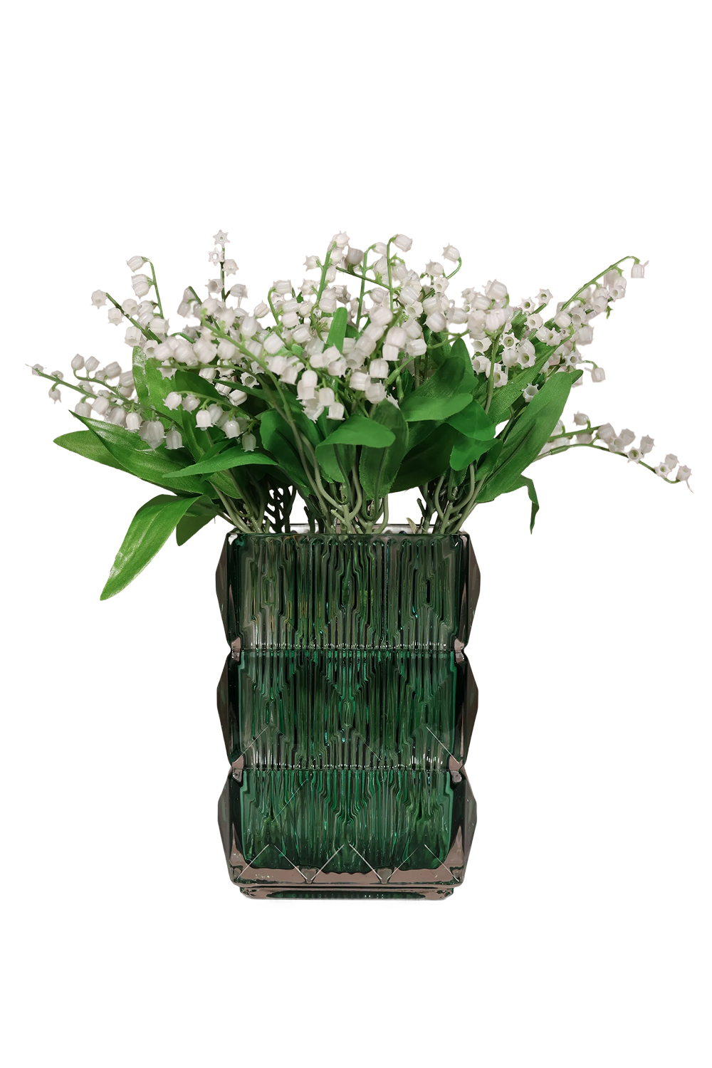 Ice Bark Prism  Emerald Crystal Vase