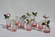 Romantic Pink Bud Vases Set Pink
