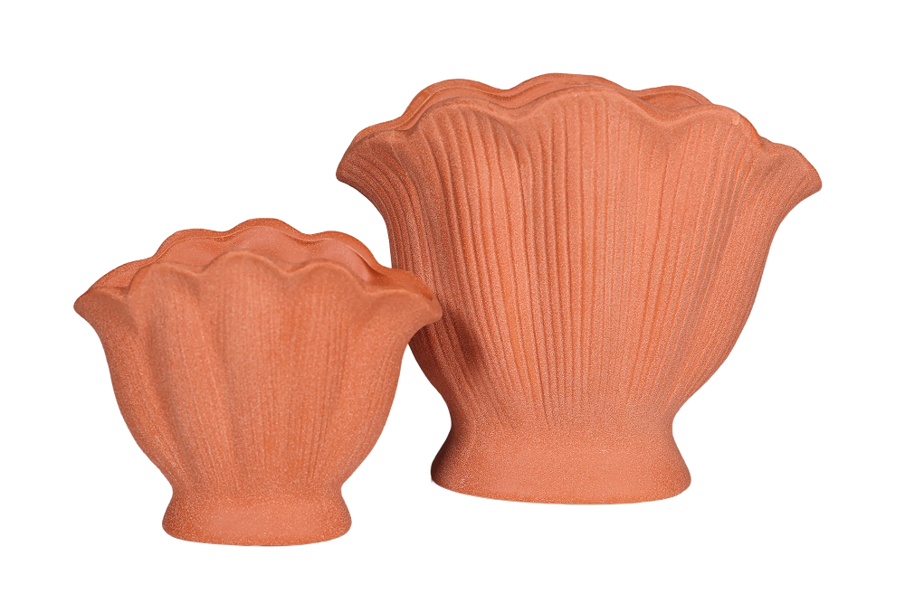 Shell Terracotta Vase- Medium