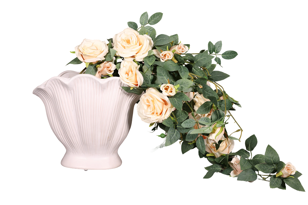 Shell White Vase- Medium White