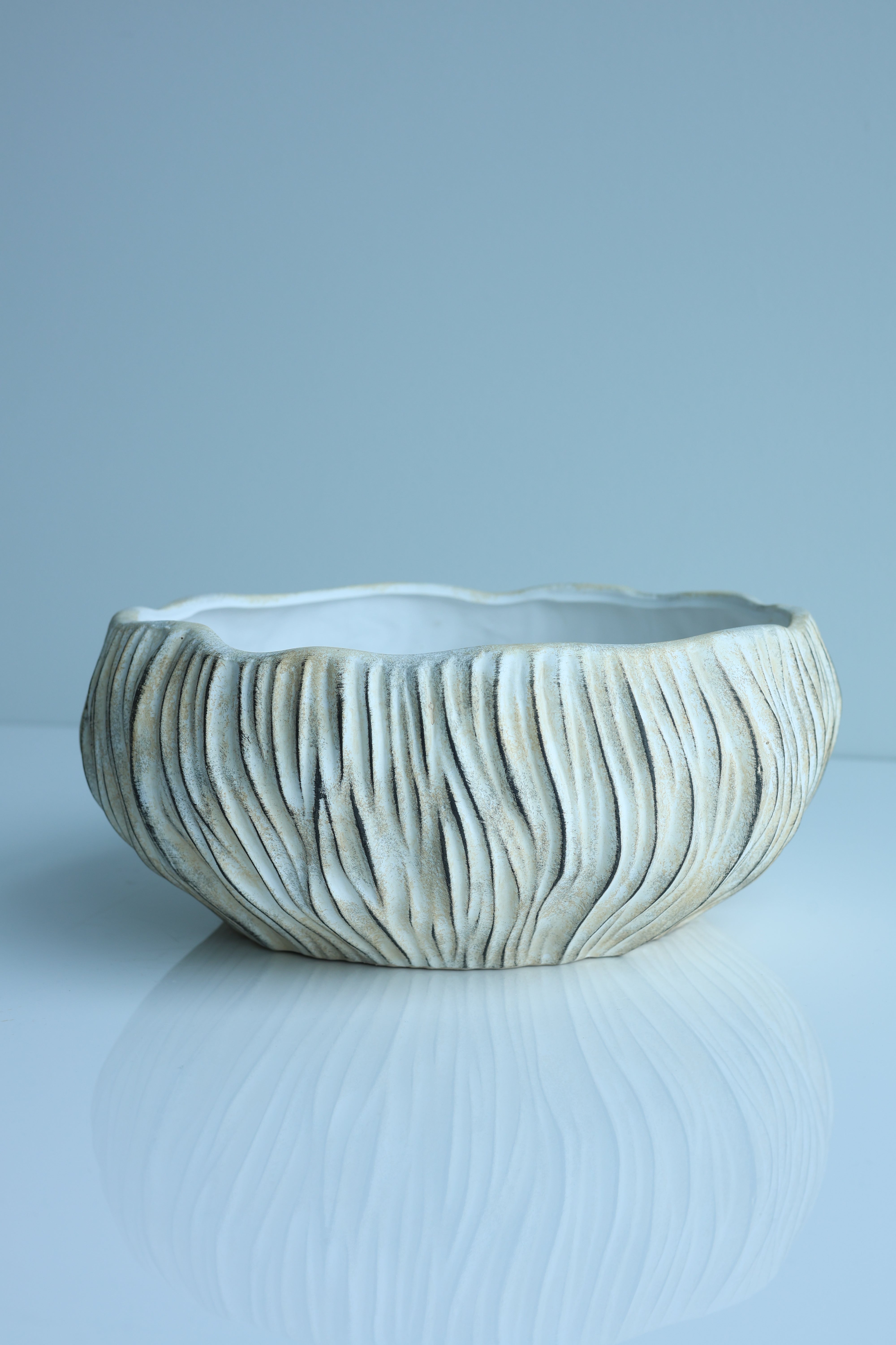 Ribbed Shell Planter
