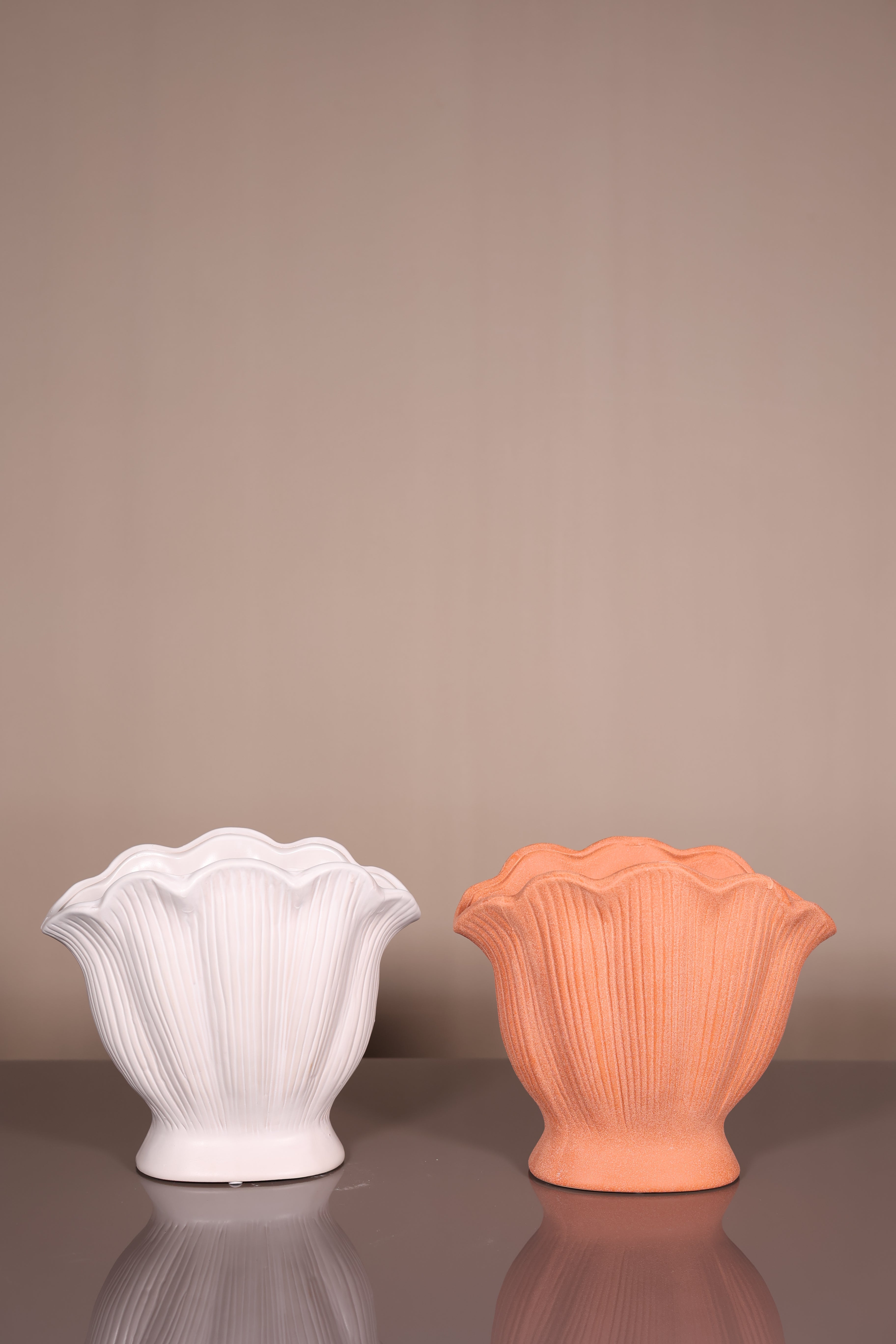 White Shell Vase - Large