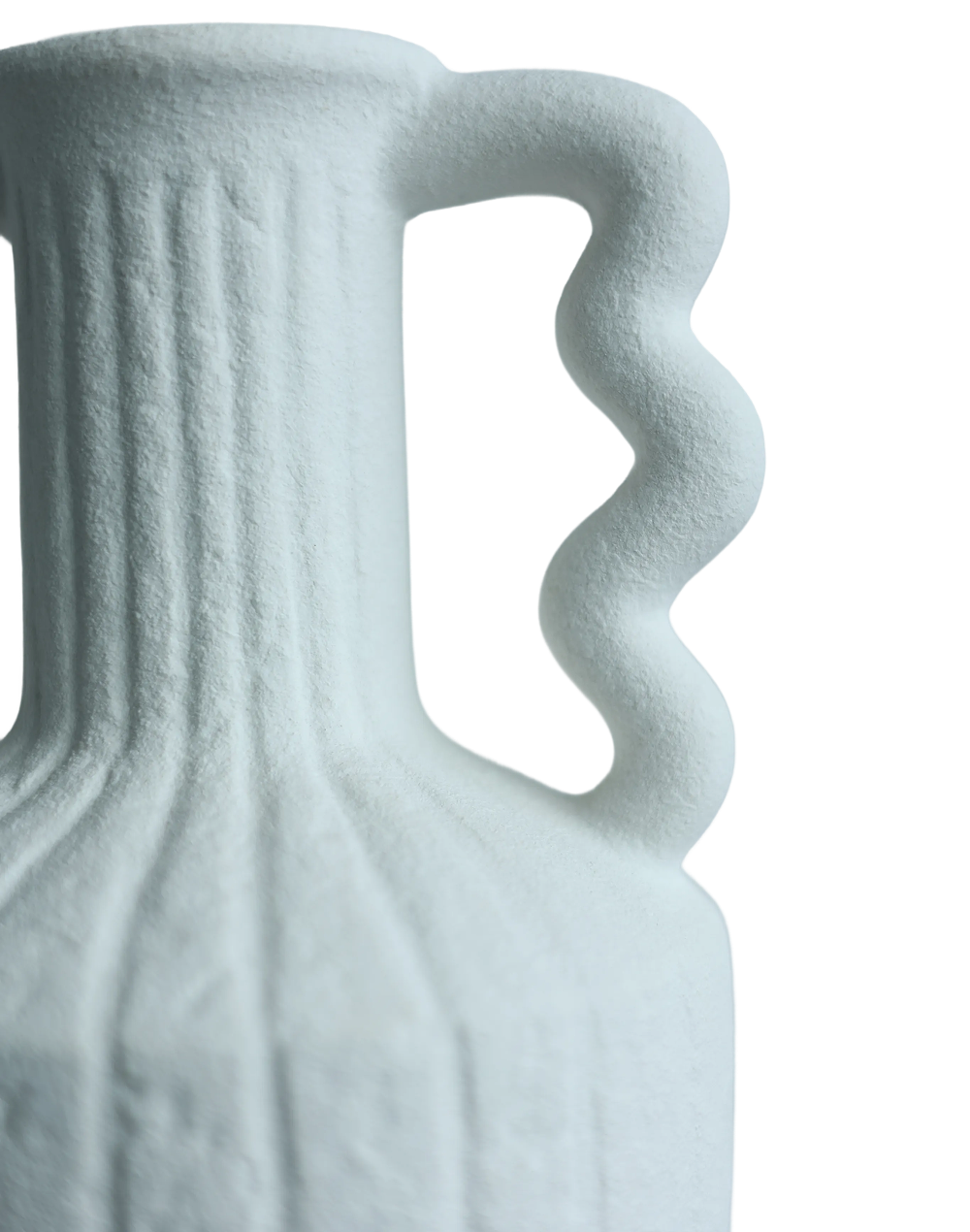 Terra blanc Corinth handle vase White