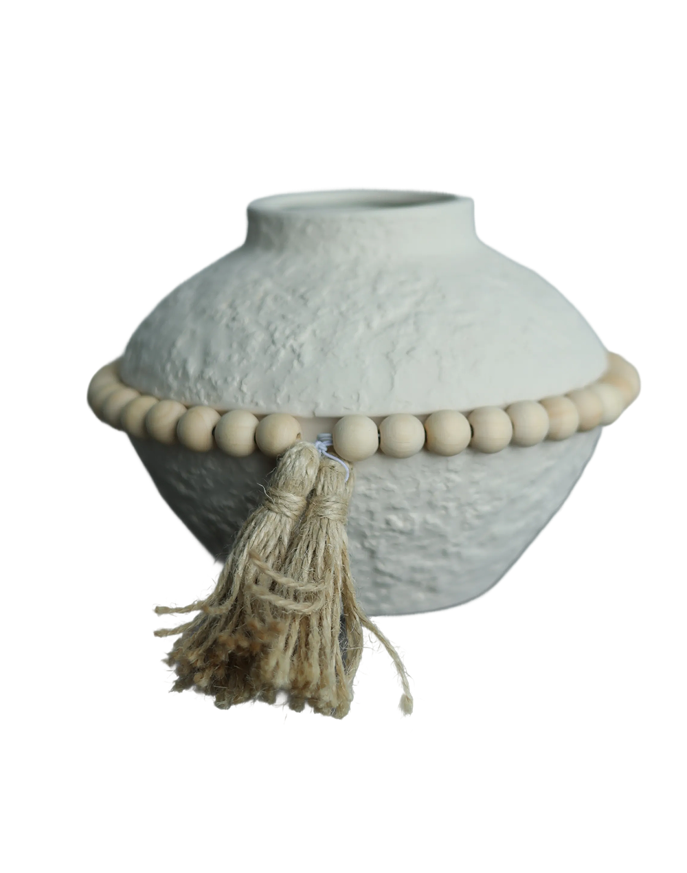 Terra Blanc Beaded Bowl Vase
