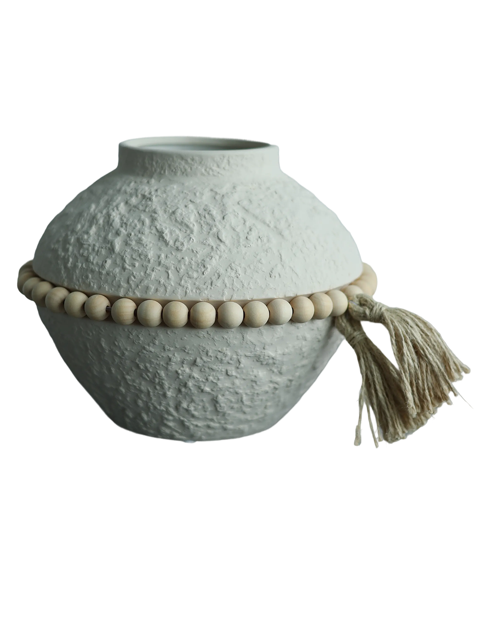 Terra Blanc Beaded Bowl Vase