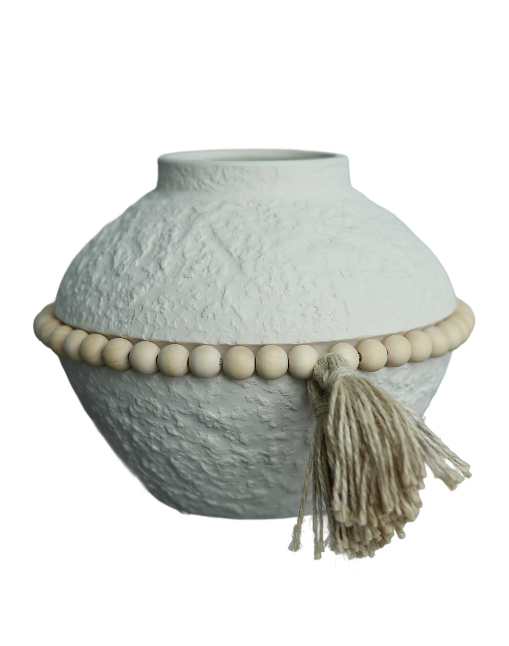 Terra Blanc Beaded Dome Vase