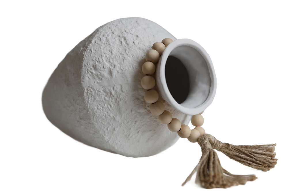 TerraForge Amphora Tie Vase White