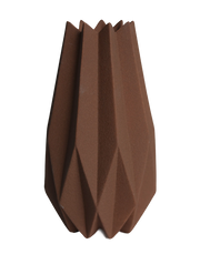 Terra Forge Facet Pillar Vase Brown