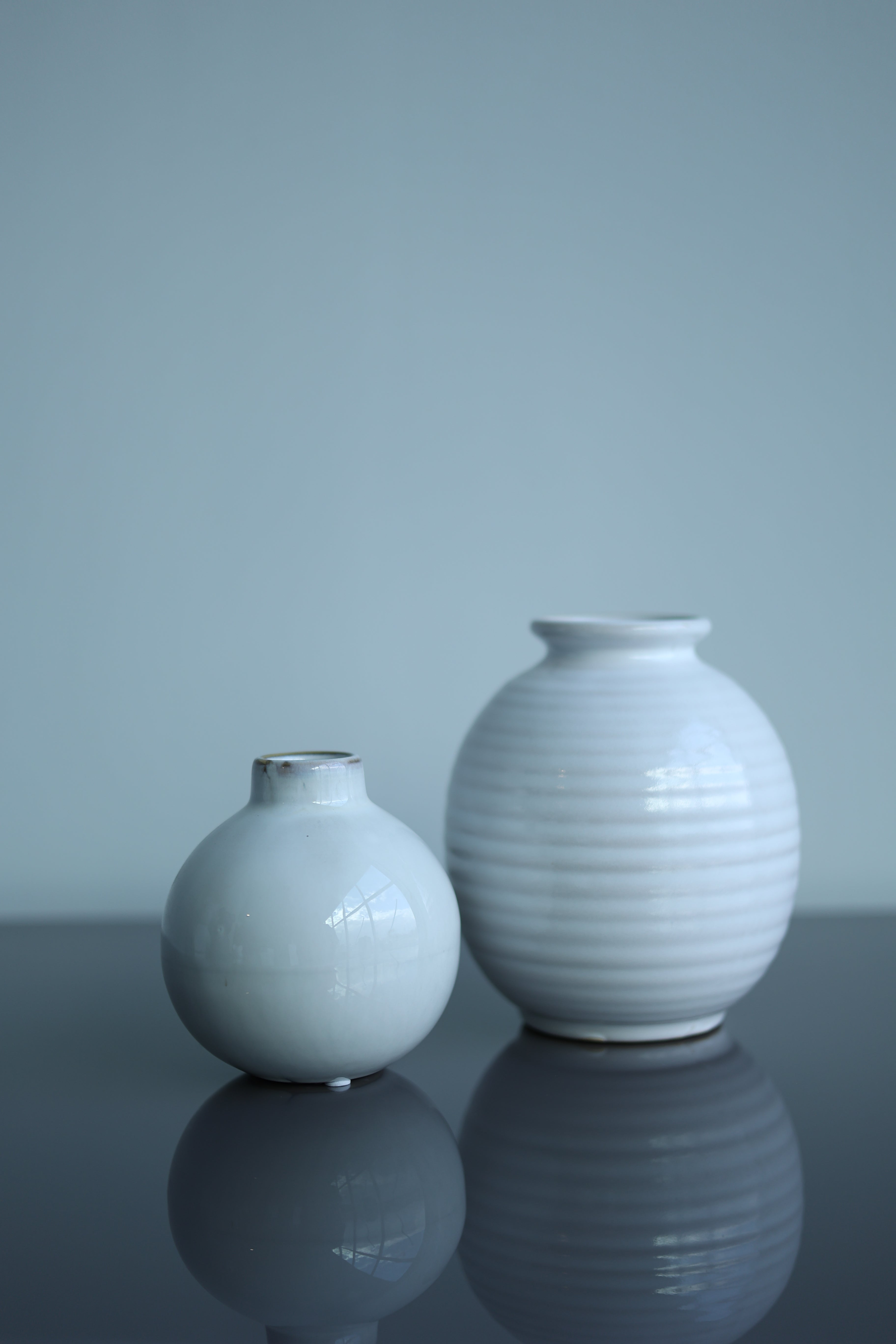 White Orb Vase