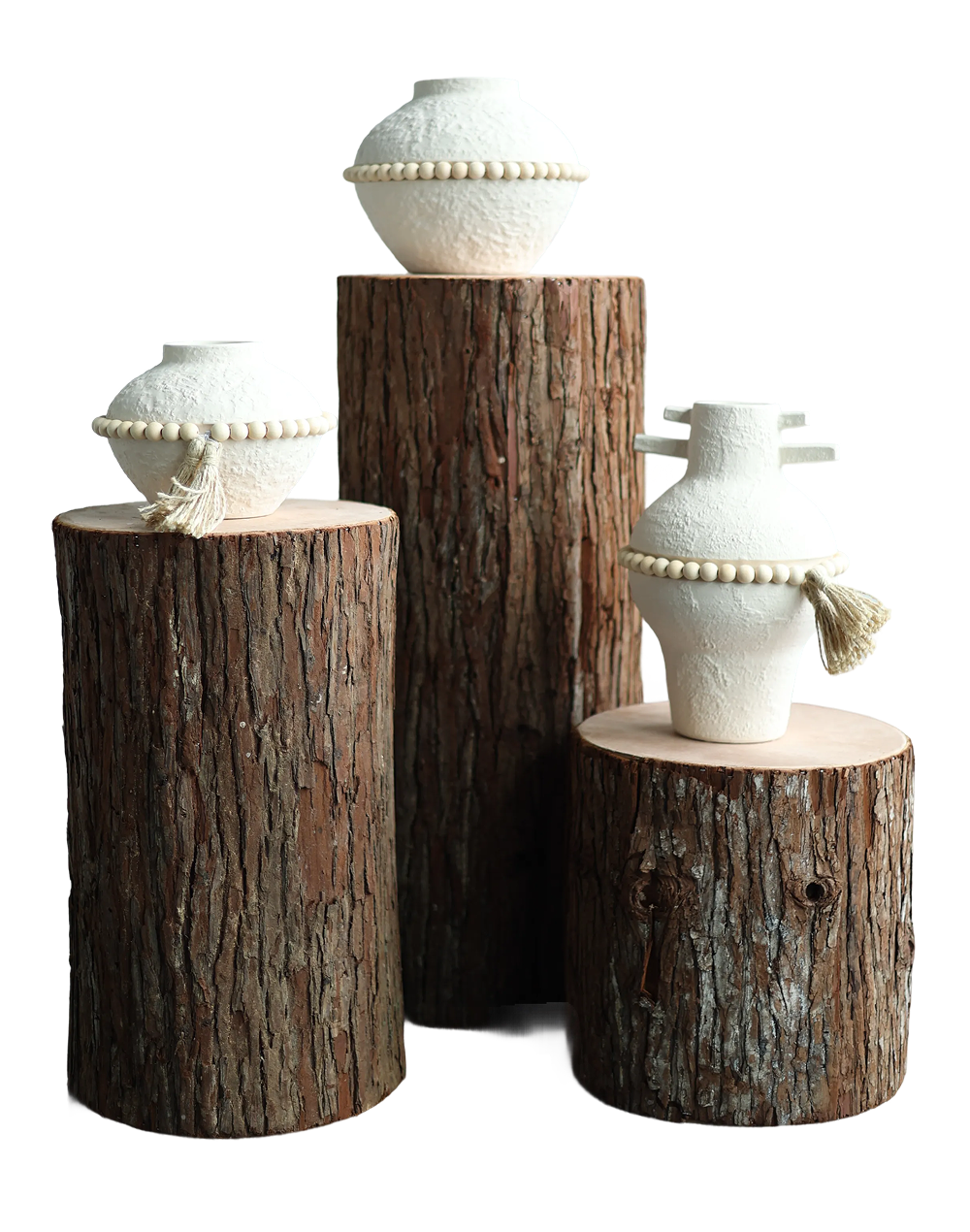 Bark Column Stand Large Brown