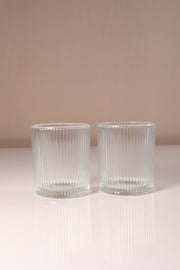 Pleated Glass Votive Holder