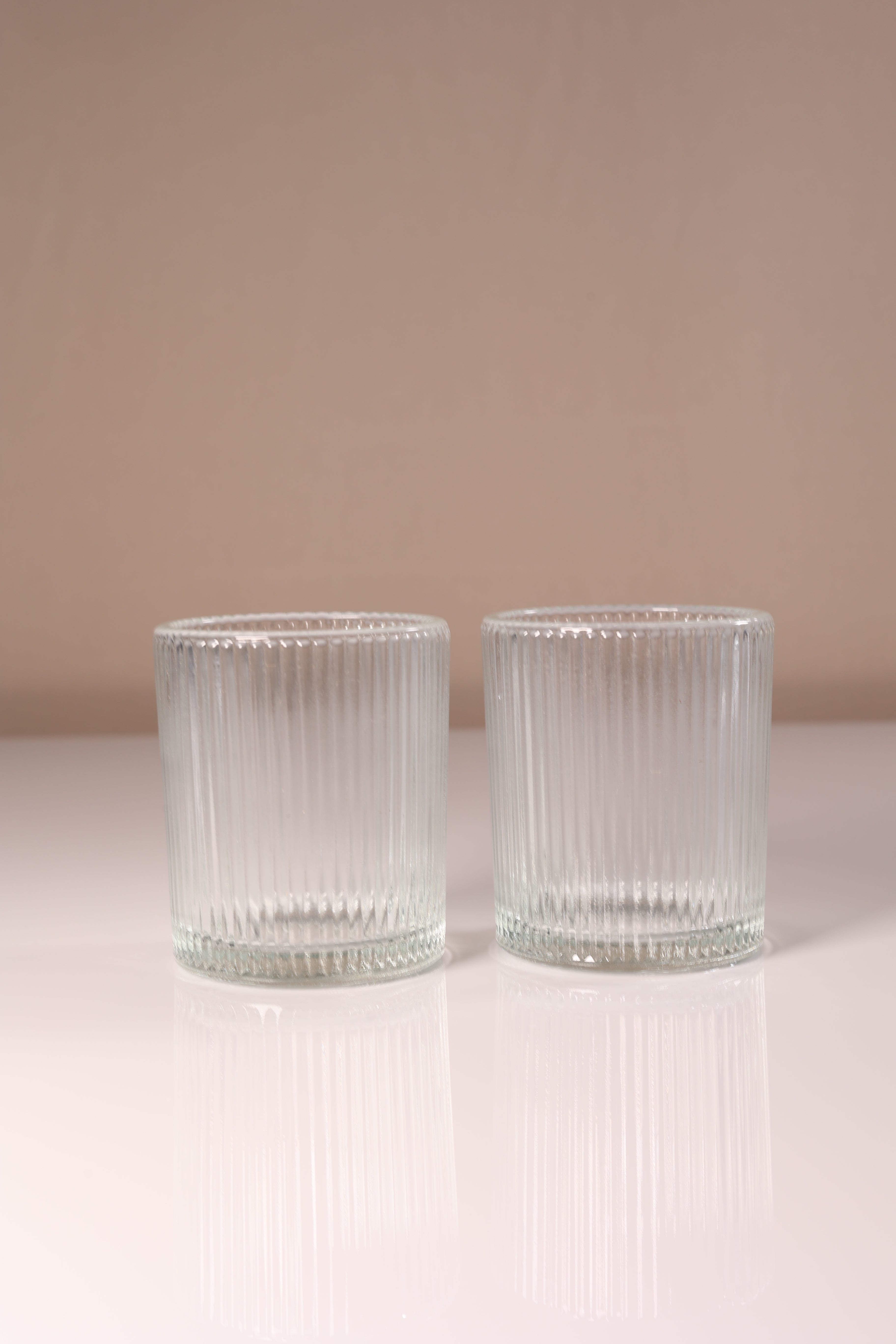 Pleated Glass Votive Holder
