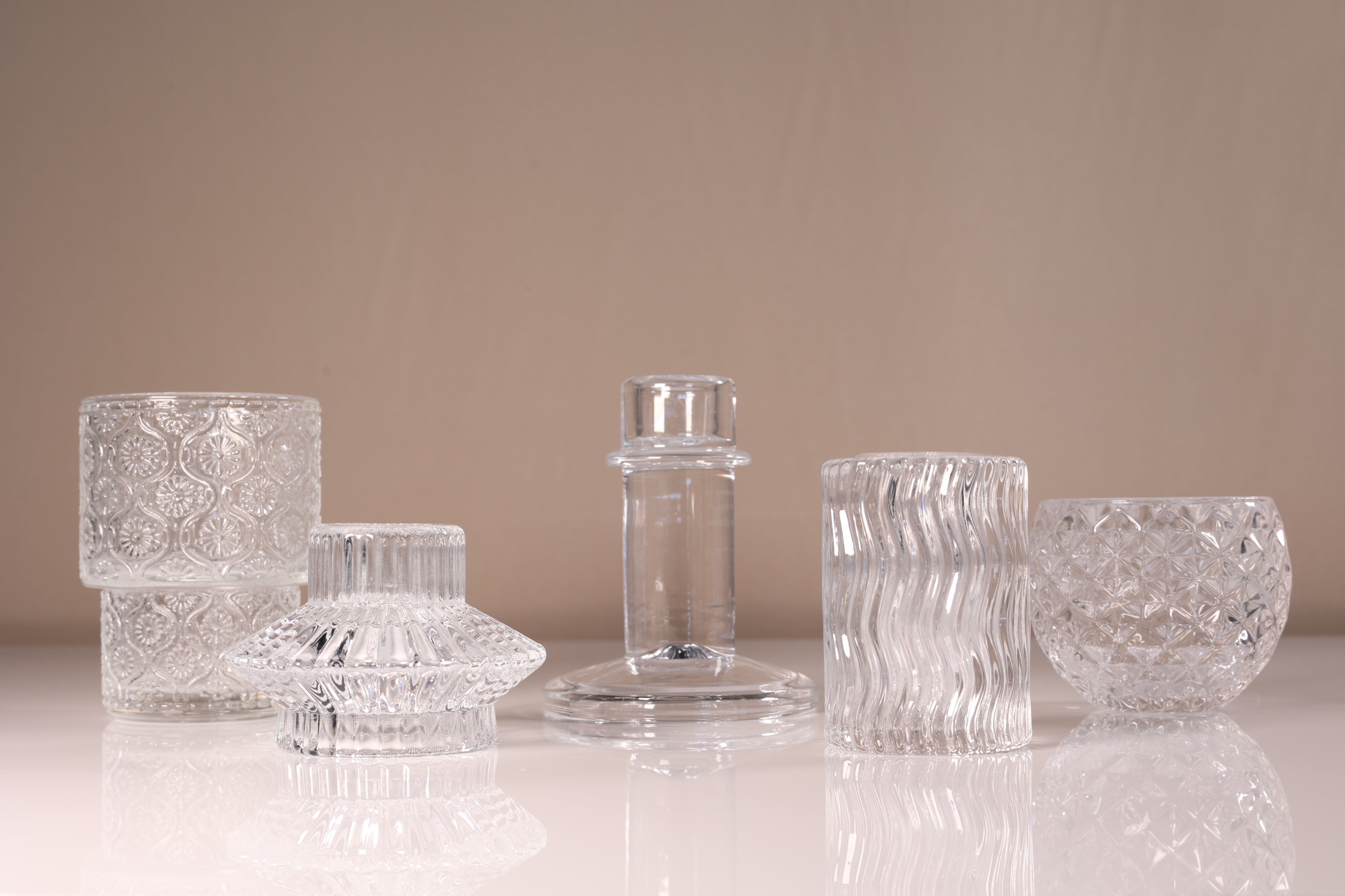 Crystal Sphere Votive Holder Clear