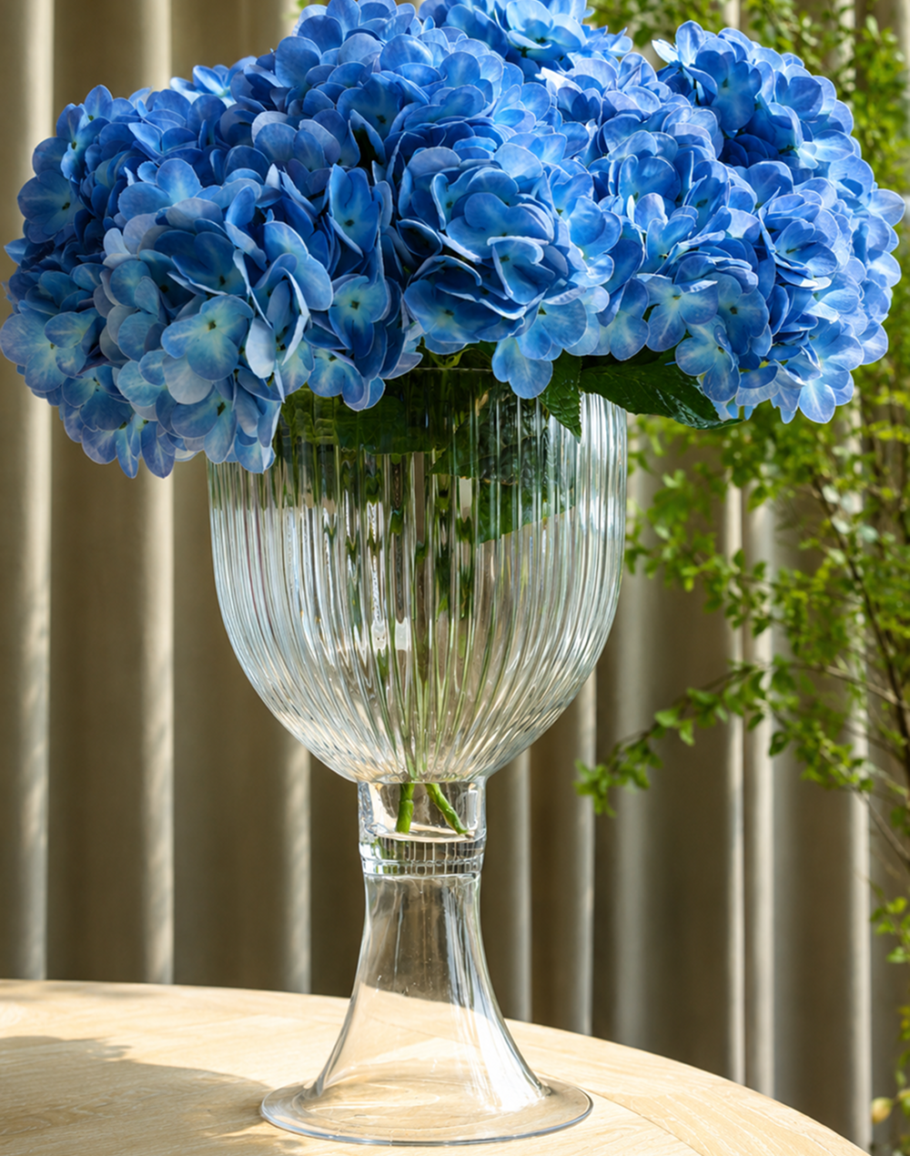Lara Ribbed Goblet Vase | Available in 2 Sizes