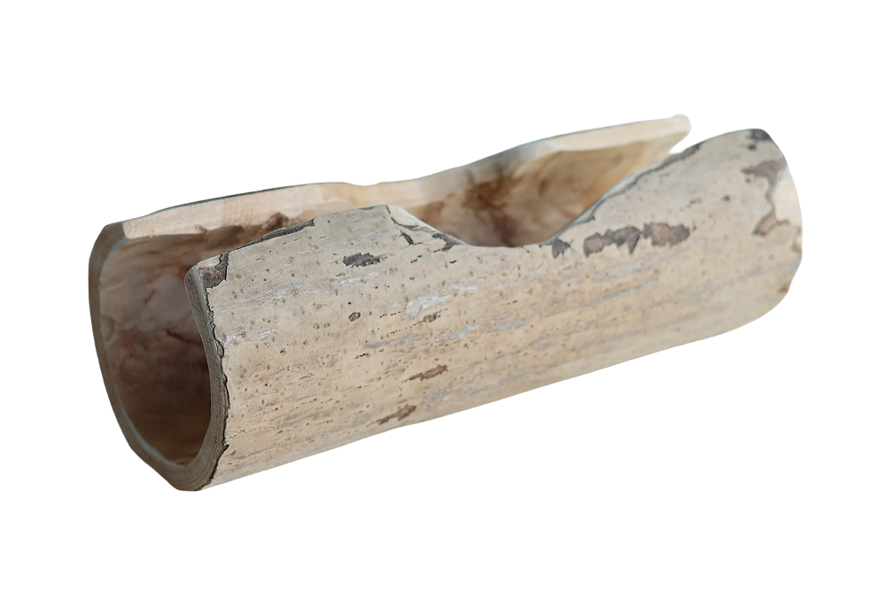 Wood Log Vessel