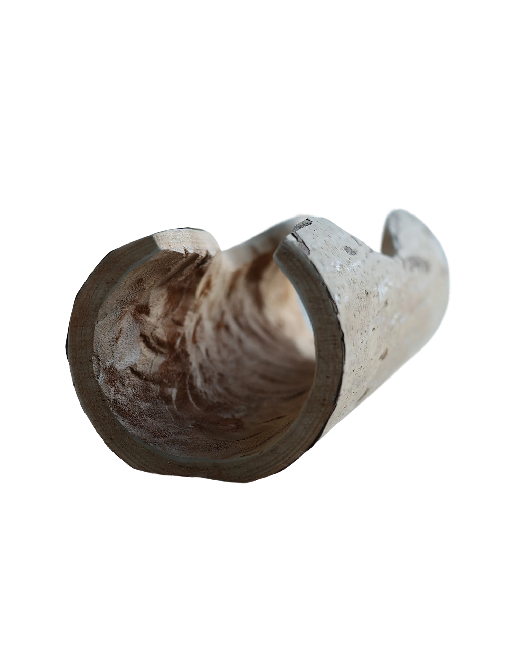 Wood Log Vessel