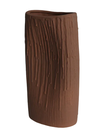 terra forge textured column vase