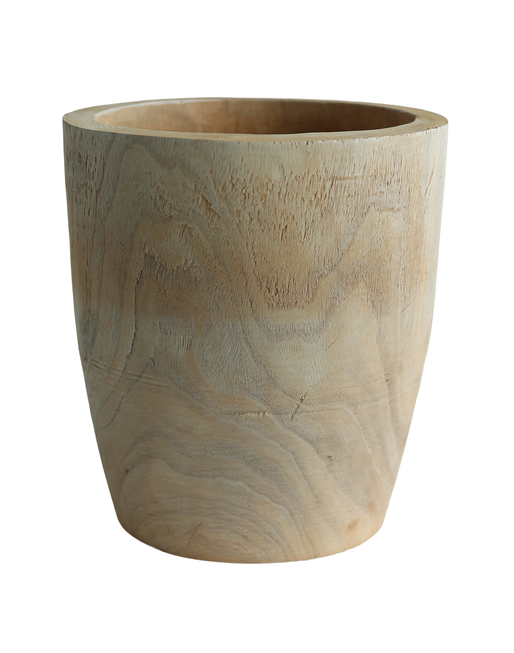 Wood Curved Vase
