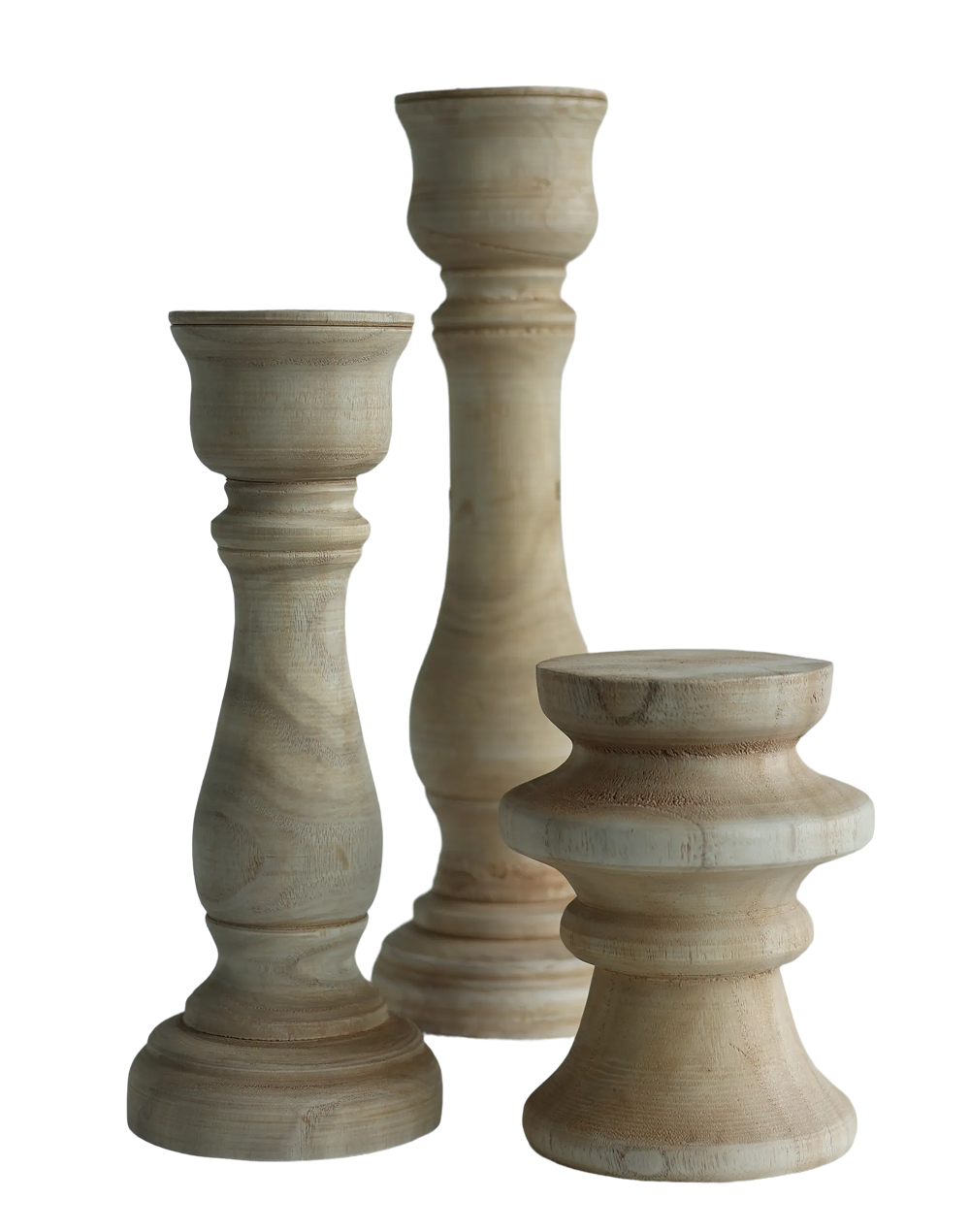 Wood Candle Stick Medium