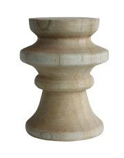 Wood Drum Candlestick Medium