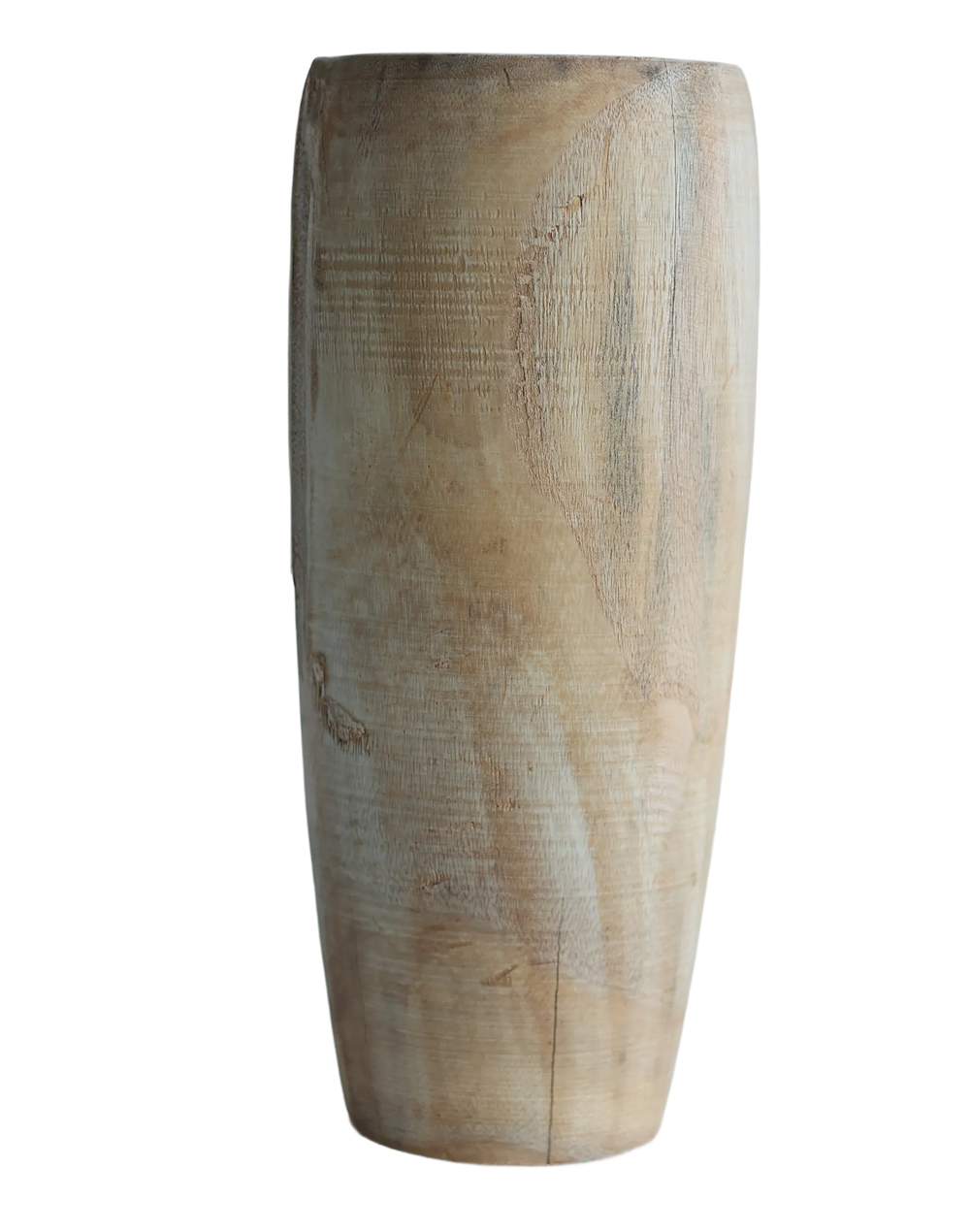 Wood Elongated Vase