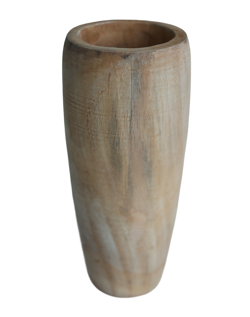 Wood Elongated Vase