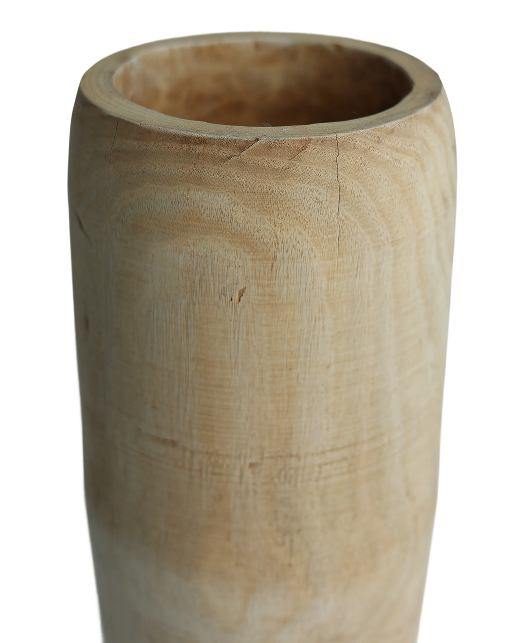 Wood Elongated Vase Large
