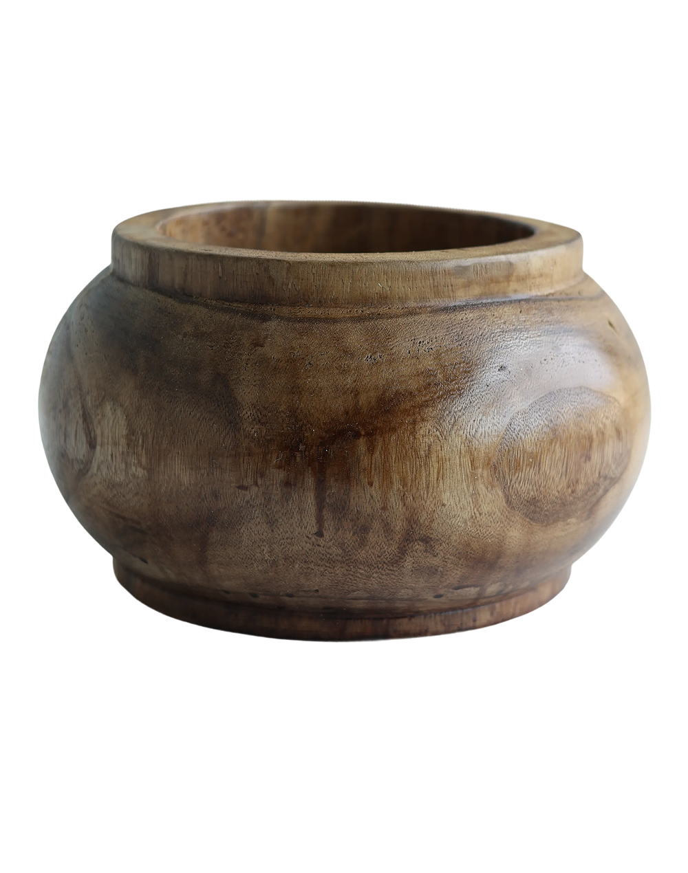 Smooth Wood Bowl Large Multicolor