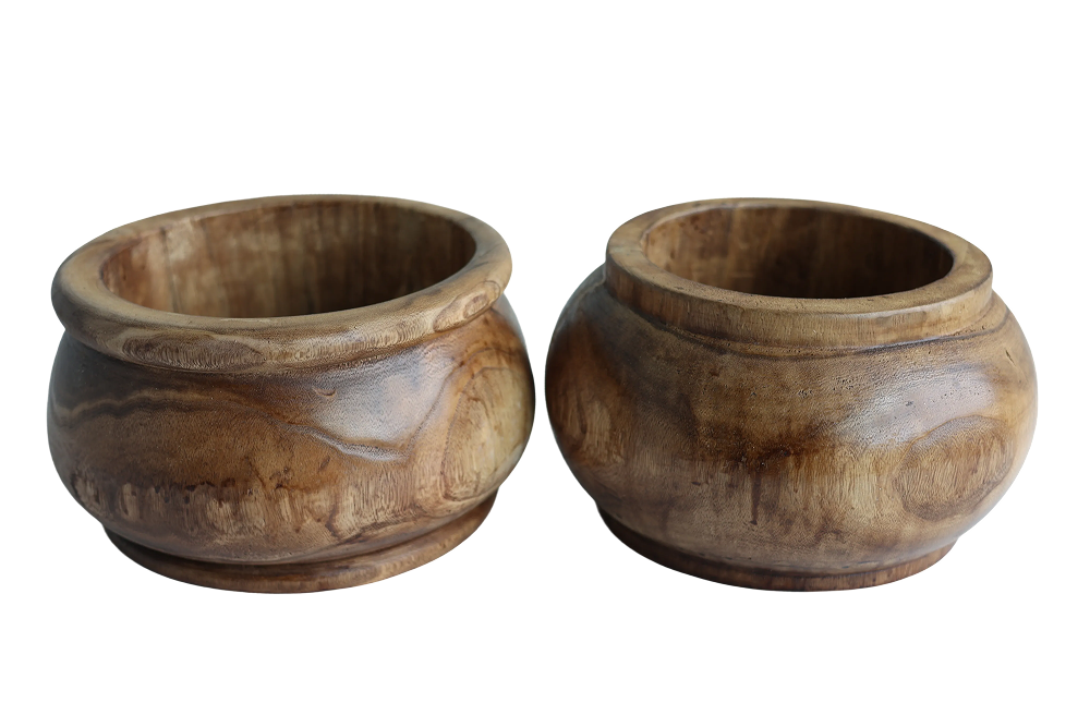 Smooth Wood Bowl Large Multicolor