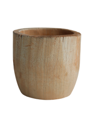 Tall Compact Wood Vase